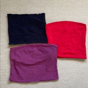 Set of 3 Tube Tops (Brandy Melville and UO)